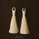 MIDNIGHT IVORY TASSEL EARRINGS (PRE-ORDER TAKES 30 DAYS)