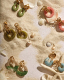 SKY BLUE BEADED FASHION EARRINGS