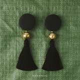 BLACK MOON TASSEL EARRINGS (PRE-ORDER TAKES 30 DAYS)