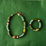AVENTURINE & CERAMIC BEADS BRACELET