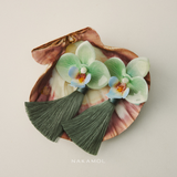 AMAZONITE BLOOM TASSEL EARRINGS (PRE-ORDER TAKES 15 DAYS)