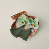 AMAZONITE BLOOM TASSEL EARRINGS (PRE-ORDER TAKES 15 DAYS)