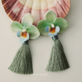 AMAZONITE BLOOM TASSEL EARRINGS (PRE-ORDER TAKES 15 DAYS)