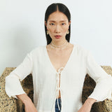 WHITE PEARL CHARM NECKLACE