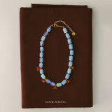 AQUAMARINE AND OPAL BLOOM NECKLACE (PRE-ORDER TAKES 15 DAYS)