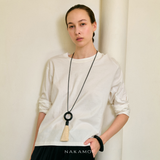 MIDNIGHT IVORY TASSEL NECKLACE (PRE-ORDER TAKES 30 DAYS)