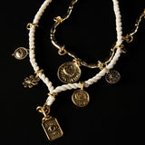 GOLD COIN AMULET NECKLACE