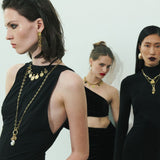 SUNBURST GOLD CHAIN EARRINGS