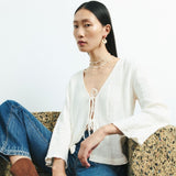 WHITE PEARL CHARM NECKLACE