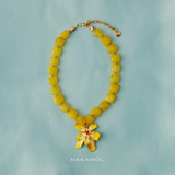 YELLOW AGATE BLOOM NECKLACE (PRE-ORDER TAKES 15 DAYS)