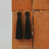MIDNIGHT BLACK TASSEL EARRINGS (PRE-ORDER TAKES 30 DAYS)