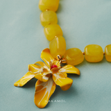 YELLOW AGATE BLOOM NECKLACE (PRE-ORDER TAKES 15 DAYS)