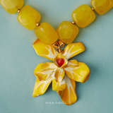 YELLOW AGATE BLOOM NECKLACE (PRE-ORDER TAKES 15 DAYS)