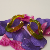 AMBER GILDED BLOOM EARRINGS (PRE-ORDER TAKES 15 DAYS)