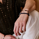 Lapis Braided Leather Bracelet