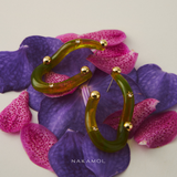 AMBER GILDED BLOOM EARRINGS (PRE-ORDER TAKES 15 DAYS)