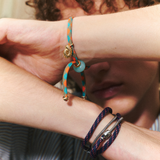 BLUE AGATE OCEAN DRAWSTRING BRACELET