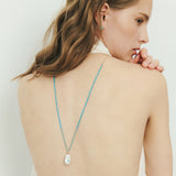 TURQUOISE GOLD LOOP EARRINGS