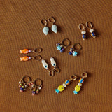 BLUE CONUS DROP EARRINGS