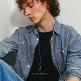 OBSIDIAN TRIDENT'S PROMISE NECKLACE