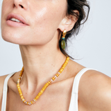 SINGLE STRAND YELLOW MIX NECKLACE