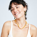 SINGLE STRAND YELLOW MIX NECKLACE