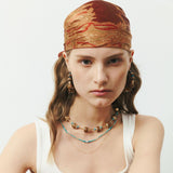 BROWN BALL TURQUOISE NECKLACE