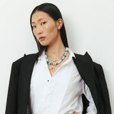 BLUE STAR TURQUOISE BEADED NECKLACE
