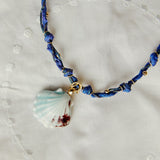PINK LAPIS SHELL CHARM NECKLACE