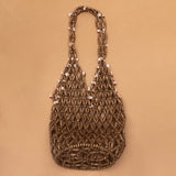 HOBO WOODEN BEADS BAG — BROWN