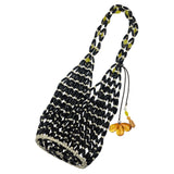 HOBO WOODEN BEADS BAG — BLACK
