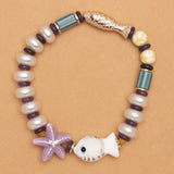 FISH STAR CHUNKY STRETCH BRACELET