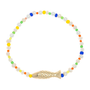 SUNSHINE BEAD FISH STRETCHY BRACELET