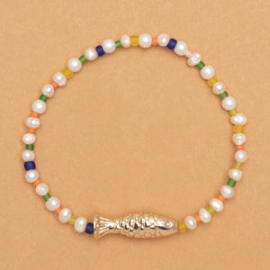 SUNSHINE BEAD FISH STRETCHY BRACELET