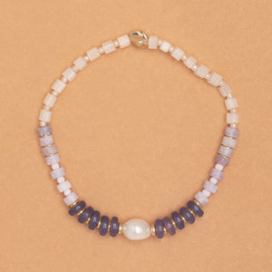 PURPLE CREAM STRETCH BRACELET