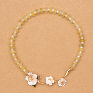 YELLOW JADE BLOOM BRACELET (PRE-ORDER TAKES 15 DAYS)