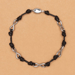 Black Sea Knot Leather Rope Bracelet