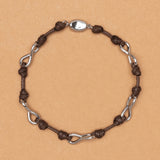 Brown Sea Knot Leather Rope Bracelet