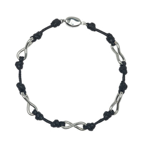 Black Sea Knot Leather Rope Bracelet