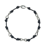 Black Sea Knot Leather Rope Bracelet