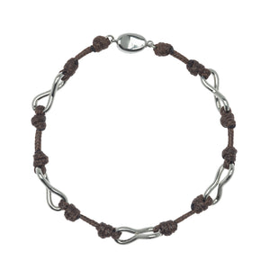 Brown Sea Knot Leather Rope Bracelet