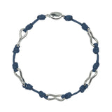 Blue Sea Knot Leather Rope Bracelet