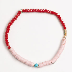 PINK ORANGE STRETCHY BRACELET