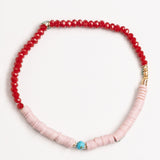 PINK ORANGE STRETCHY BRACELET