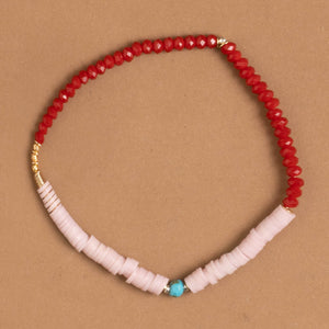 PINK ORANGE STRETCHY BRACELET