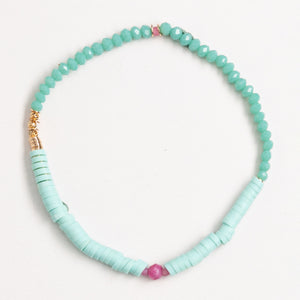 TEAL MIX STRETCHY BRACELET