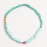 TEAL MIX STRETCHY BRACELET
