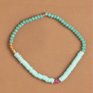 TEAL MIX STRETCHY BRACELET