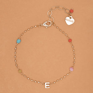 GOLD E BEAD STUD BRACELET