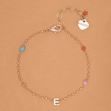 GOLD E BEAD STUD BRACELET